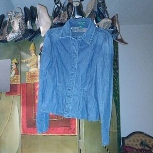 Ralph Lauren Blue Denim Button-Down Shirt